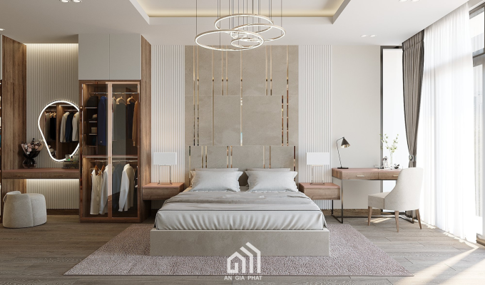 Thiết kế nội thất Quy Nhơn - Phòng ngủ theo phong cách Luxury thiết kế bởi An Gia Phát