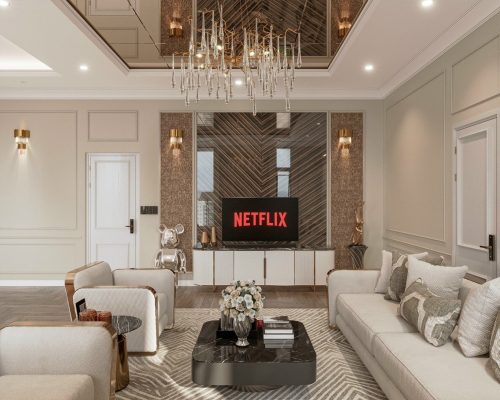 Thiết kế nội thất Quy Nhơn - Thiết kế phòng khách theo phong cách Luxury tại An Gia Phát