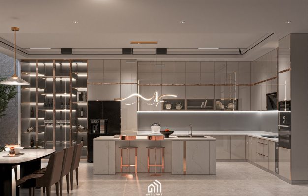 Thiết kế nội thất nhà phố Quy Nhơn - Phòng bếp đẹp